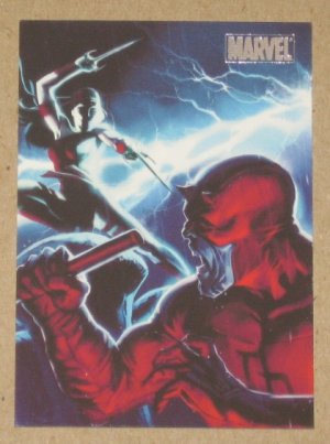 Marvel Heroes and Villains (Rittenhouse 2010) Parallel Card #54- Elektra vs. Skrull Daredevil NM