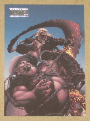 Marvel Heroes and Villains (Rittenhouse 2010) Parallel Card #67- Ghost Rider vs. Hoss NM