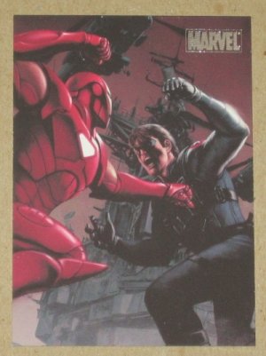 Marvel Heroes and Villains (Rittenhouse 2010) Parallel Card #72- Iron Man vs. Winter Soldier NM