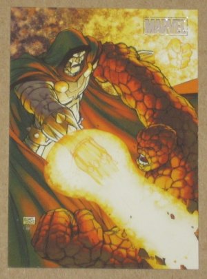 Marvel Heroes and Villains (Rittenhouse 2010) Parallel Card #18- Thing vs. Doom EX-MT