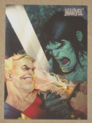 Marvel Heroes and Villains (Rittenhouse 2010) Parallel Card #21- Skaar vs. Tyrannus EX-MT