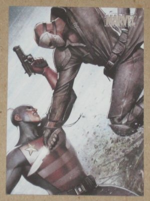 Marvel Heroes and Villains (Rittenhouse 2010) Parallel Card #75- U.S. Agent vs. Nuke EX-MT