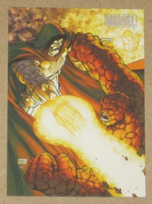 Marvel Heroes and Villains (Rittenhouse 2010) Parallel Card #18- Thing vs. Doom EX