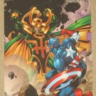 Marvel Heroes and Villains (Rittenhouse 2010) Parallel Card #70- Captain America vs. Loki EX