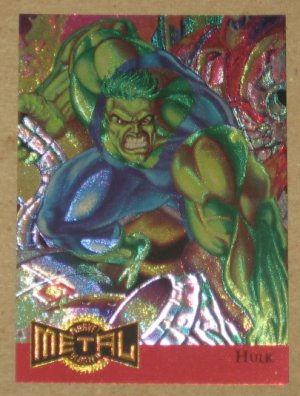 Marvel Metal (Fleer 1995) Metal Blaster Card #5- Hulk EX-MT