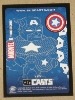 Marvel Masterpieces Set 1 (Upper Deck 2007) Subcasts Card #5- Captain America EX