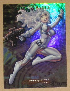 Marvel Masterpieces Set 1 (Upper Deck 2007) Fleer Parallel Foil Card #76- Silver Sable EX