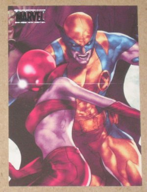 Marvel Heroes and Villains (Rittenhouse 2010) Parallel Card #81- Wolverine vs. Ruby Red EX