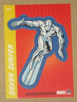 70 Years of Marvel Comics (Rittenhouse 2010) Sticker Card S11- Silver Surfer EX
