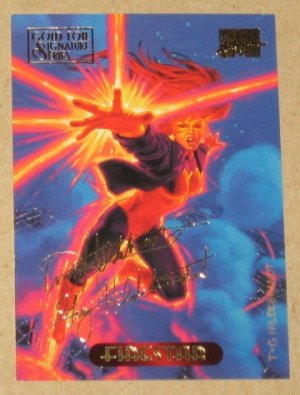 Marvel Masterpieces 1994 (Fleer) Gold-Foil Signature Parallel Card #38- Firestar EX