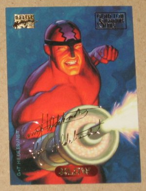 Marvel Masterpieces 1994 (Fleer) Gold-Foil Signature Parallel Card #63- Klaw EX-MT