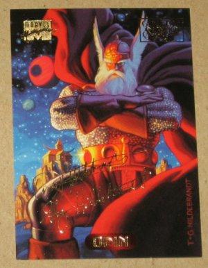 Marvel Masterpieces 1994 (Fleer) Gold-Foil Signature Parallel Card #87- Odin EX-MT