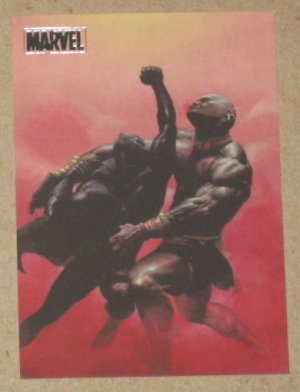 Marvel Heroes and Villains (Rittenhouse) Parallel Card # 56- Black Panther vs. Wakandan EX-MT