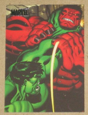 Marvel Heroes and Villains (Rittenhouse 2010) Parallel Card #64- Hulk vs. Red Hulk NM