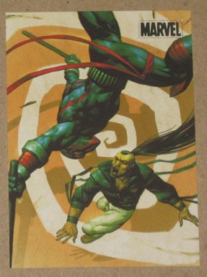 Marvel Heroes and Villains (Rittenhouse) Parallel Card #52- Night Thrasher vs. Midnights Fire NM