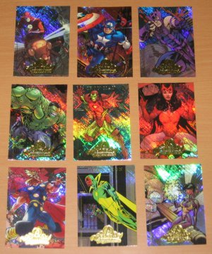 2008 UPPER DECK FLEER MARVEL KNIGHTS MASTERPIECES  CHASE SET OF 9 CARDS #MK1-9 