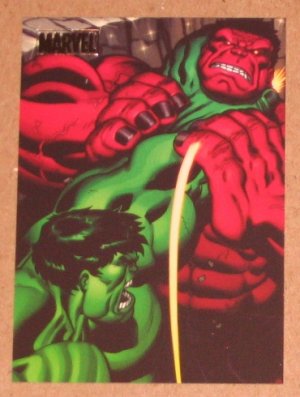 Marvel Heroes and Villains (Rittenhouse 2010) Parallel Card #64- Hulk vs. Red Hulk EX