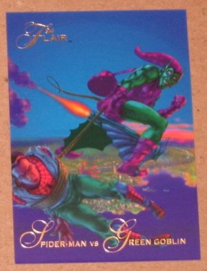 1994 Flair Marvel Universe (Fleer) Card #22- Spider-Man vs. Green Goblin EX