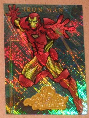 Marvel Masterpieces Set 2 (Upper Deck 2008) Avengers Chase Card A 5 - Iron Man EX