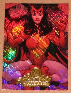 Marvel Masterpieces Set 2 (Upper Deck 2008) Avengers Chase Card A 6 - Scarlet Witch EX