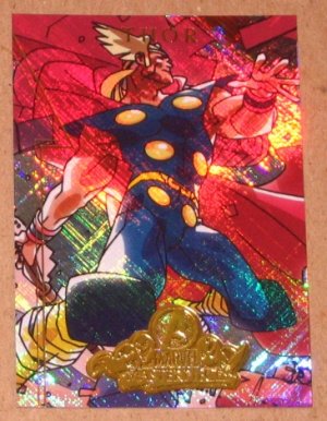 Marvel Masterpieces Set 2 (Upper Deck 2008) Avengers Chase Card A 7 - Thor EX