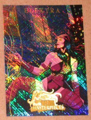 Marvel Masterpieces Set 2 (Upper Deck 2008) Heroines Chase Card MH 1 - Elektra EX-MT