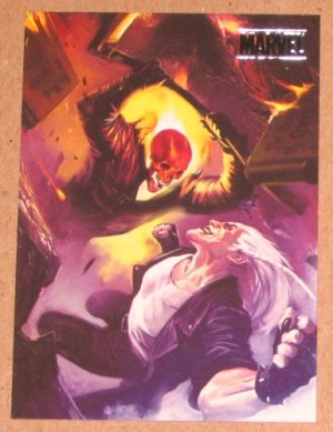 Marvel Heroes and Villains (Rittenhouse 2010) Parallel Card #32- Ghost Rider vs. Blackout EX-MT