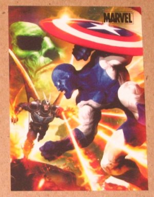 Marvel Heroes and Villains (Rittenhouse 2010) Parallel Card #55- Major Victory vs. Starhawk EX-MT