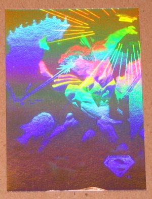 Superman Holo Series (Fleer/SkyBox 1996) Gold Card #2- Rockets From Fire! G