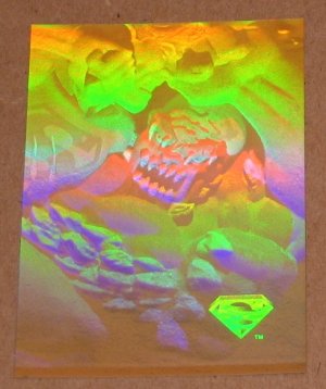 Superman Holo Series (Fleer/SkyBox 1996) Gold Card #38- Fists of Doom VG
