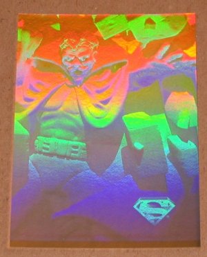 Superman Holo Series (Fleer/SkyBox 1996) Gold Card #28- Brain Storm! VG