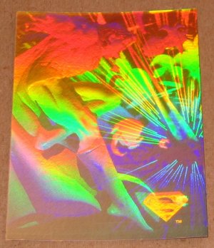 Superman Holo Series (Fleer/SkyBox 1996) Gold Card #48- Meltdown! EX