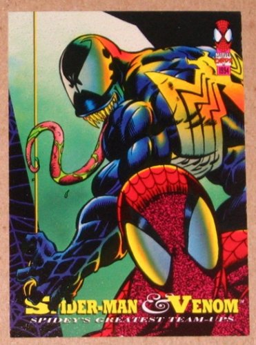 Spider-Man, the Amazing (Fleer 1994) Card #89- Spider-Man & Venom VG