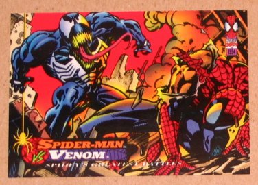 Spider-Man, the Amazing (Fleer 1994) Card #97- Spider-Man vs. Venom EX-MT