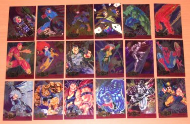 Marvel Metal (Fleer 1995) Metal Blaster Card Set EX-MT