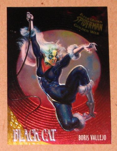 Spider-Man, Fleer Ultra (1995) Golden Web Card #1- Black Cat EX