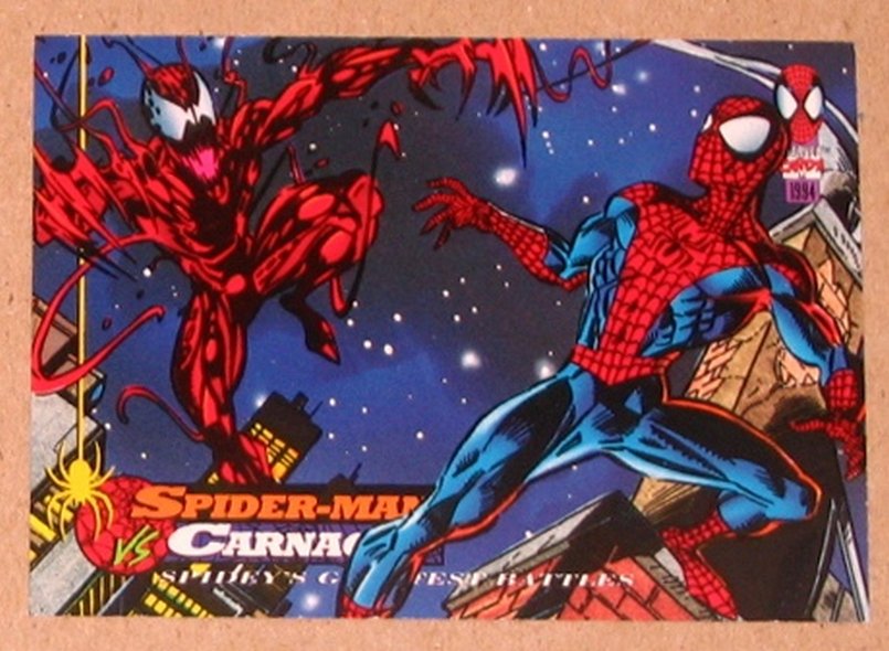 Spider-Man, the Amazing (Fleer 1994) Card #98- Spider-Man vs. Carnage EX