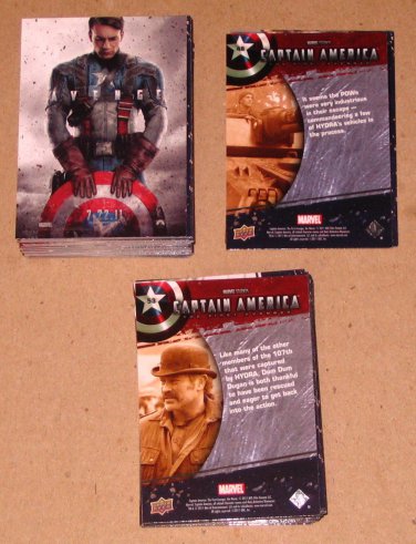 Captain America The First Avenger Movie (Upper Deck 2011) - Near Card Set 97/99 EX
