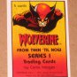 Wolverine From Then Til Now 1 (Comic Images 1991) Header Sticker Card VG
