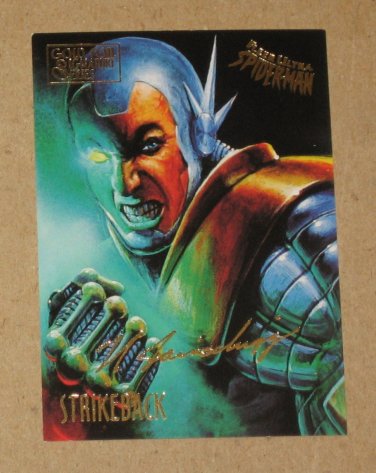 Spider-Man, Fleer Ultra (1995) Gold Foil Signature Card #55- Strikeback EX