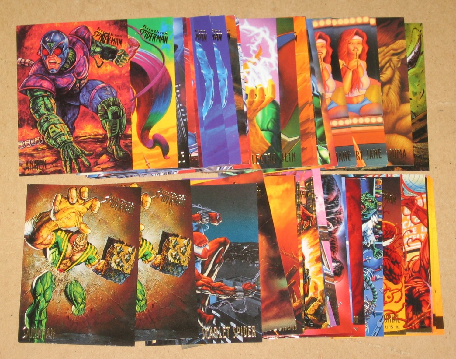 Spider-Man, Fleer Ultra (1995) - Lot of 43 Cards EX.