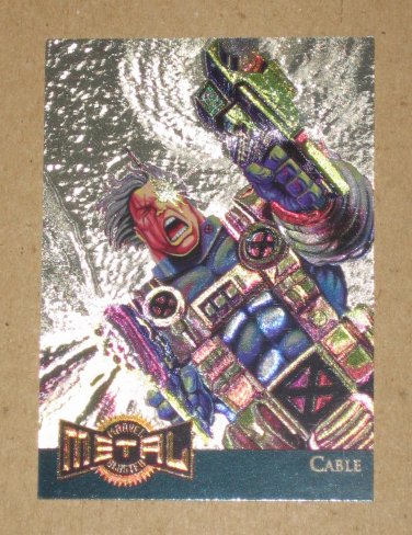 Marvel Metal (Fleer 1995) Gold Blaster Card #1- Cable EX