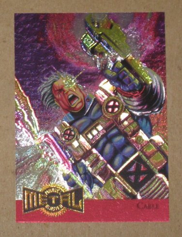 Marvel Metal (Fleer 1995) Metal Blaster Card #1- Cable EX
