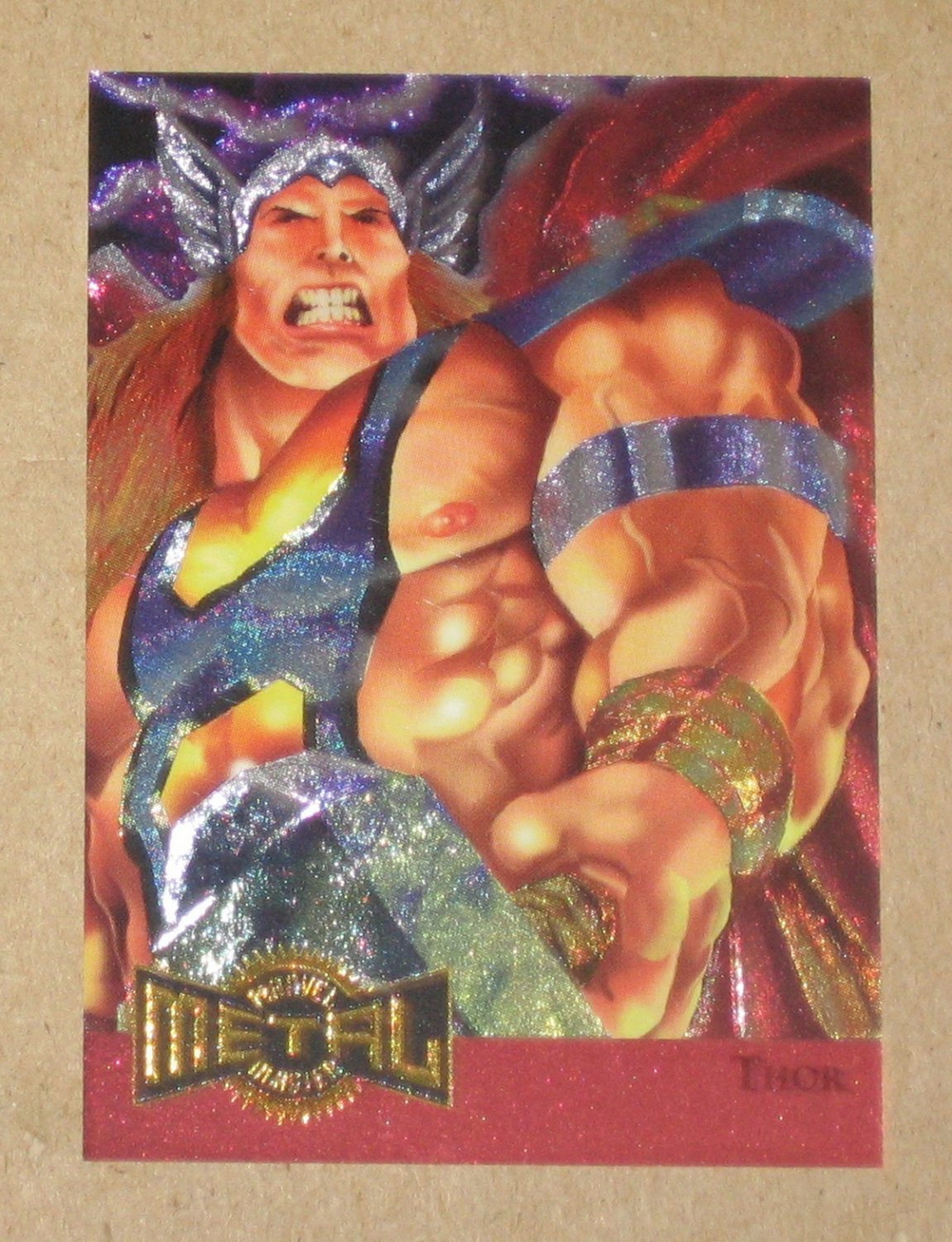 Marvel Metal Fleer 1995 Metal Blaster Card 15 Thor EX MT