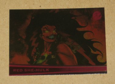 Marvel Dangerous Divas (Rittenhouse 2011) Parallel Foil Card #19- Red She-Hulk EX