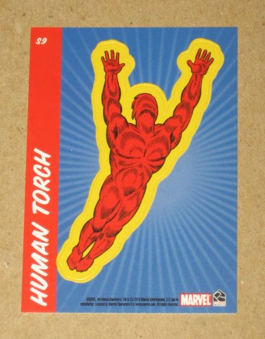 70 Years of Marvel Comics (Rittenhouse 2010) Sticker Card S9- Human Torch EX