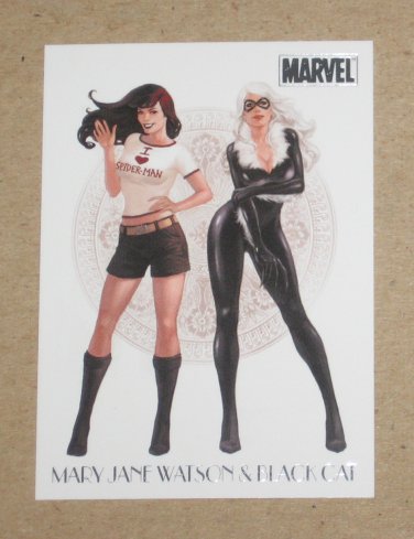 Marvel Dangerous Divas (Rittenhouse 2011) Women of Marvel Card W1- Mary Jane Watson & Black Cat EX