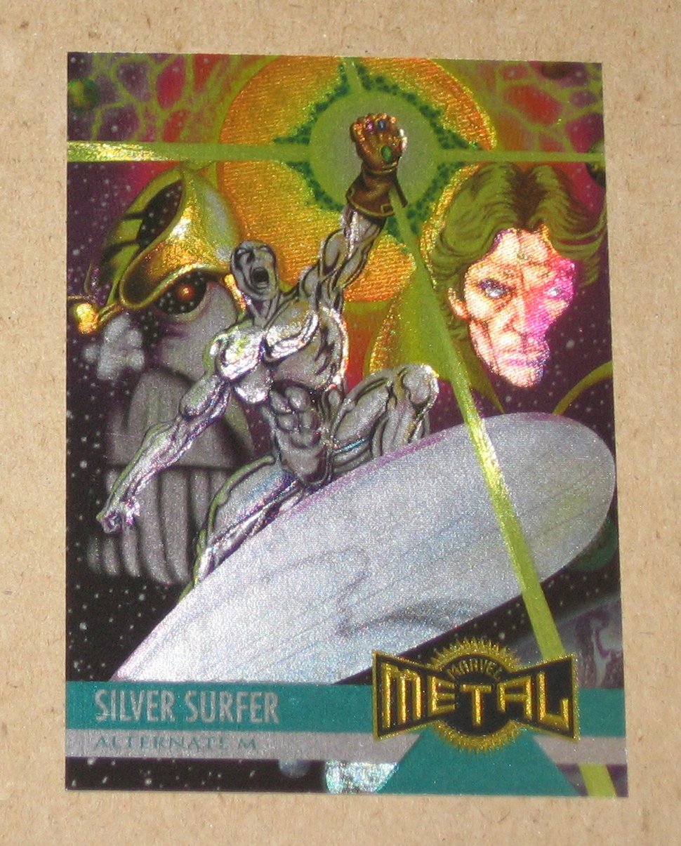 Marvel Metal (Fleer 1995) Card 133 Silver Surfer EX