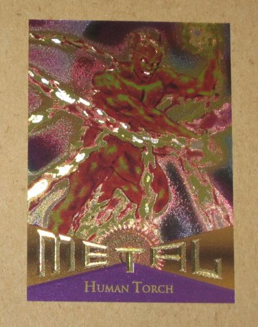 Marvel Metal (Fleer 1995) Card #32- Human Torch EX