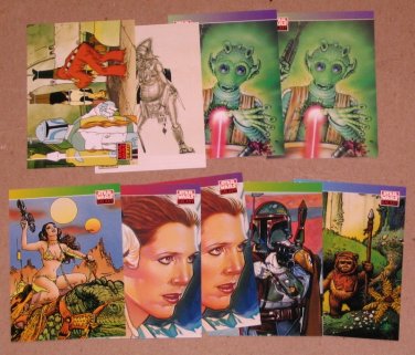 Star Wars Galaxy Series 1 (Topps 1993) - Lot of 9 Cards EX